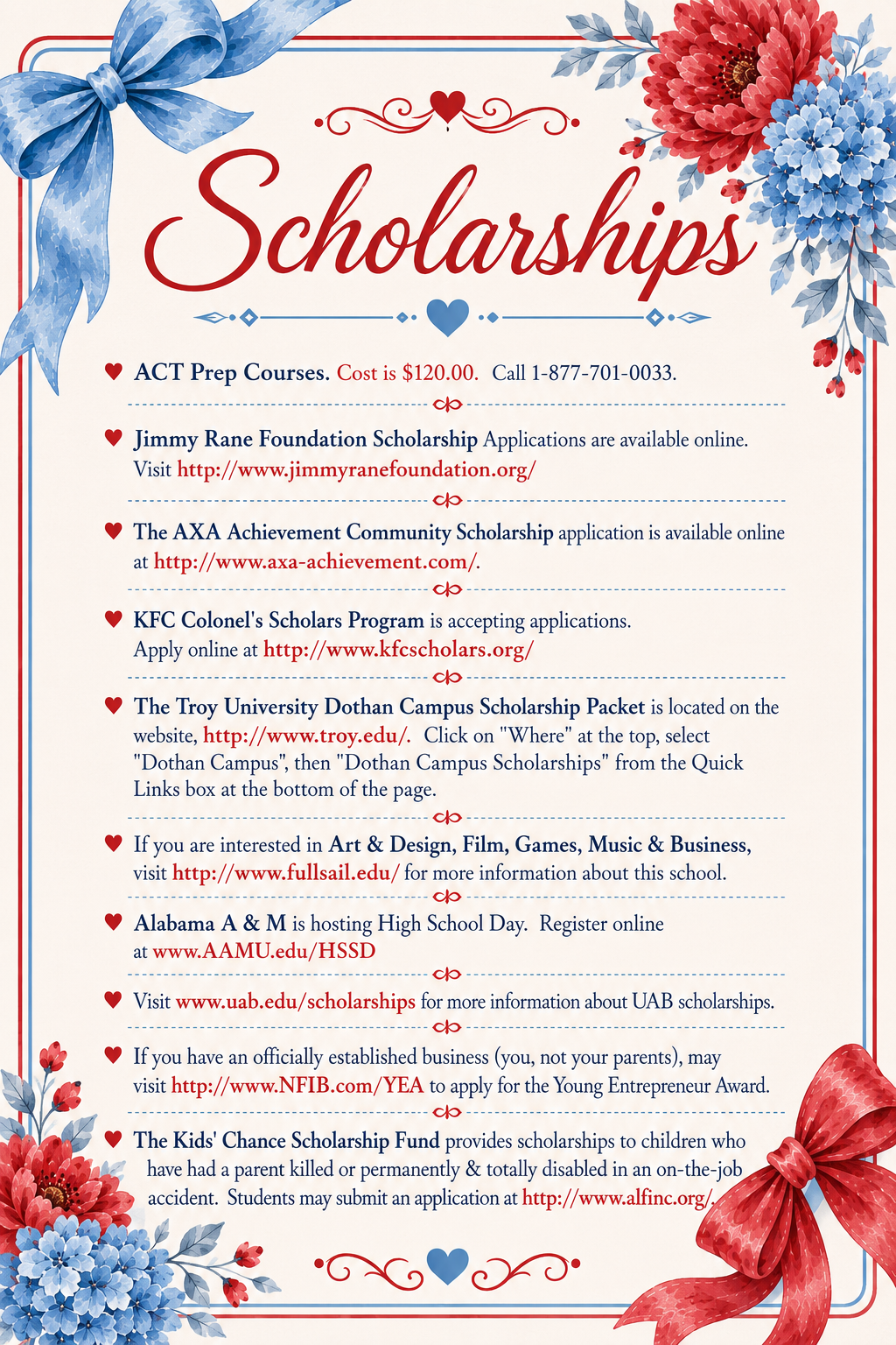 scholarships