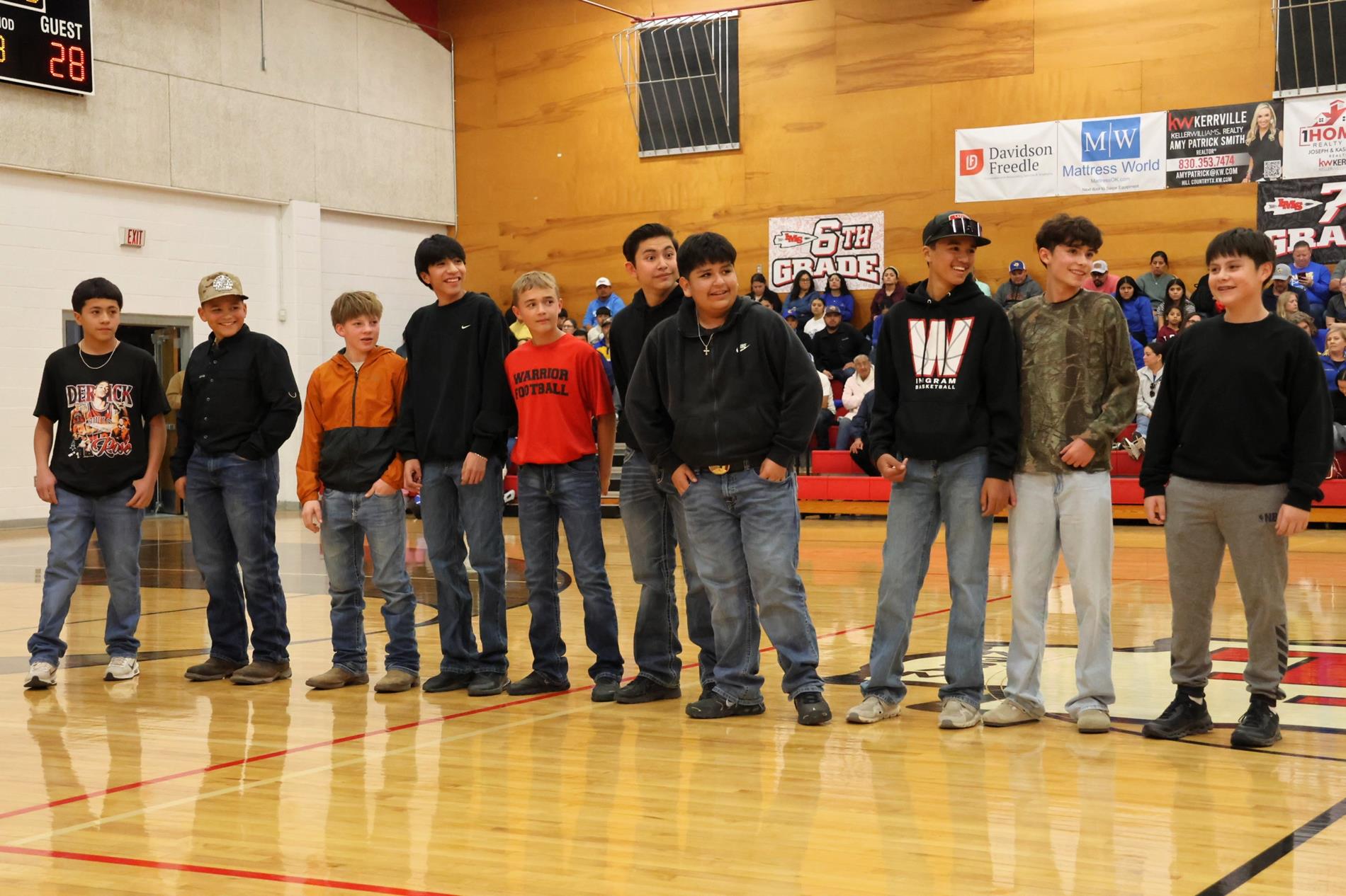 Middle School Recognition - Halftime 1.16.26