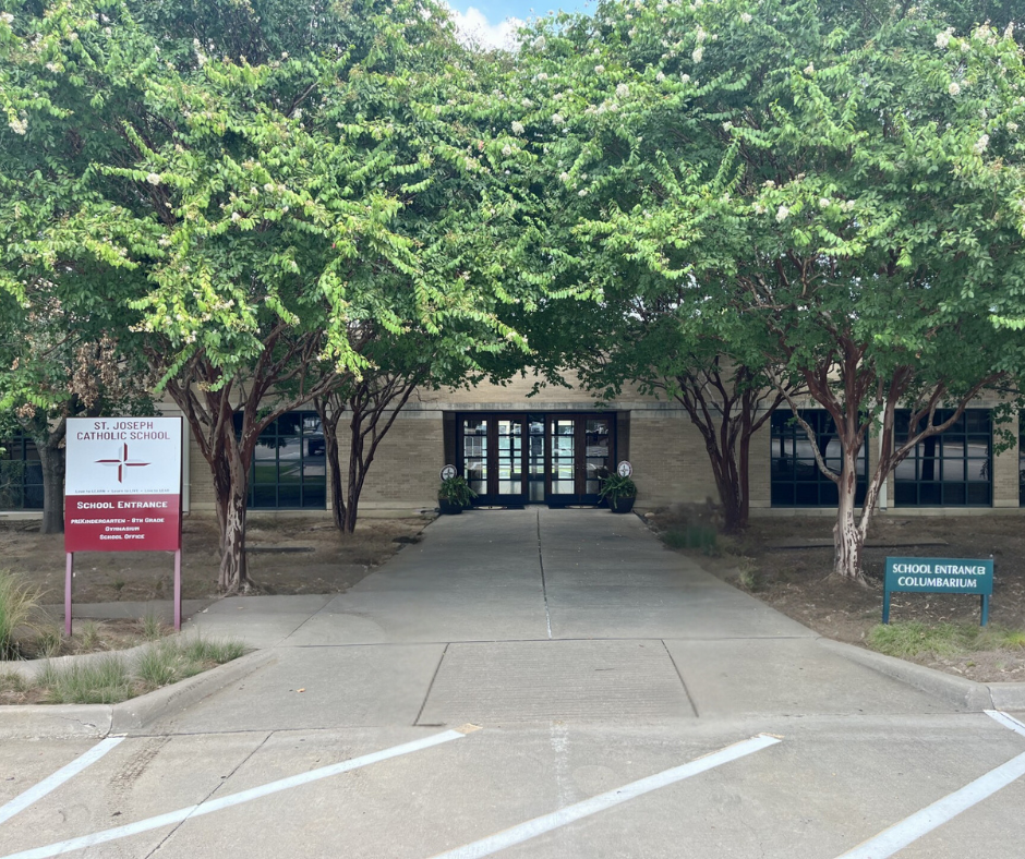 front entrance of the school 