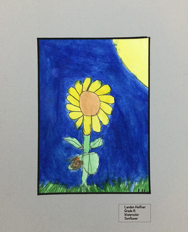 Landen Heffner - Watercolor - Sunflower