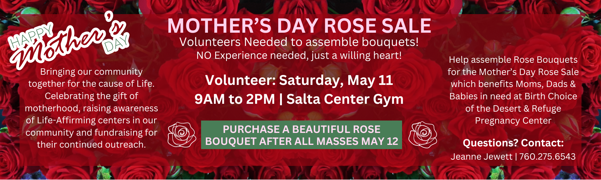 Mother's Day Rose Sale Sun May 12