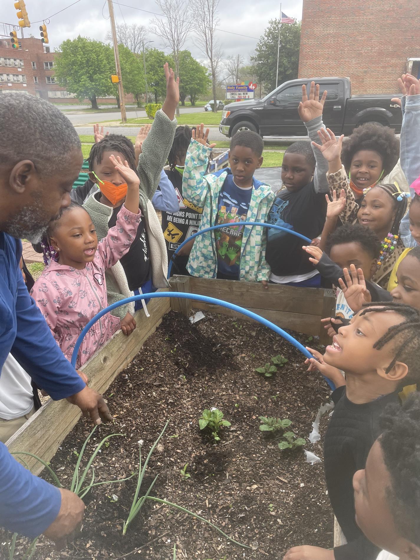 Making sure the soil gets water
