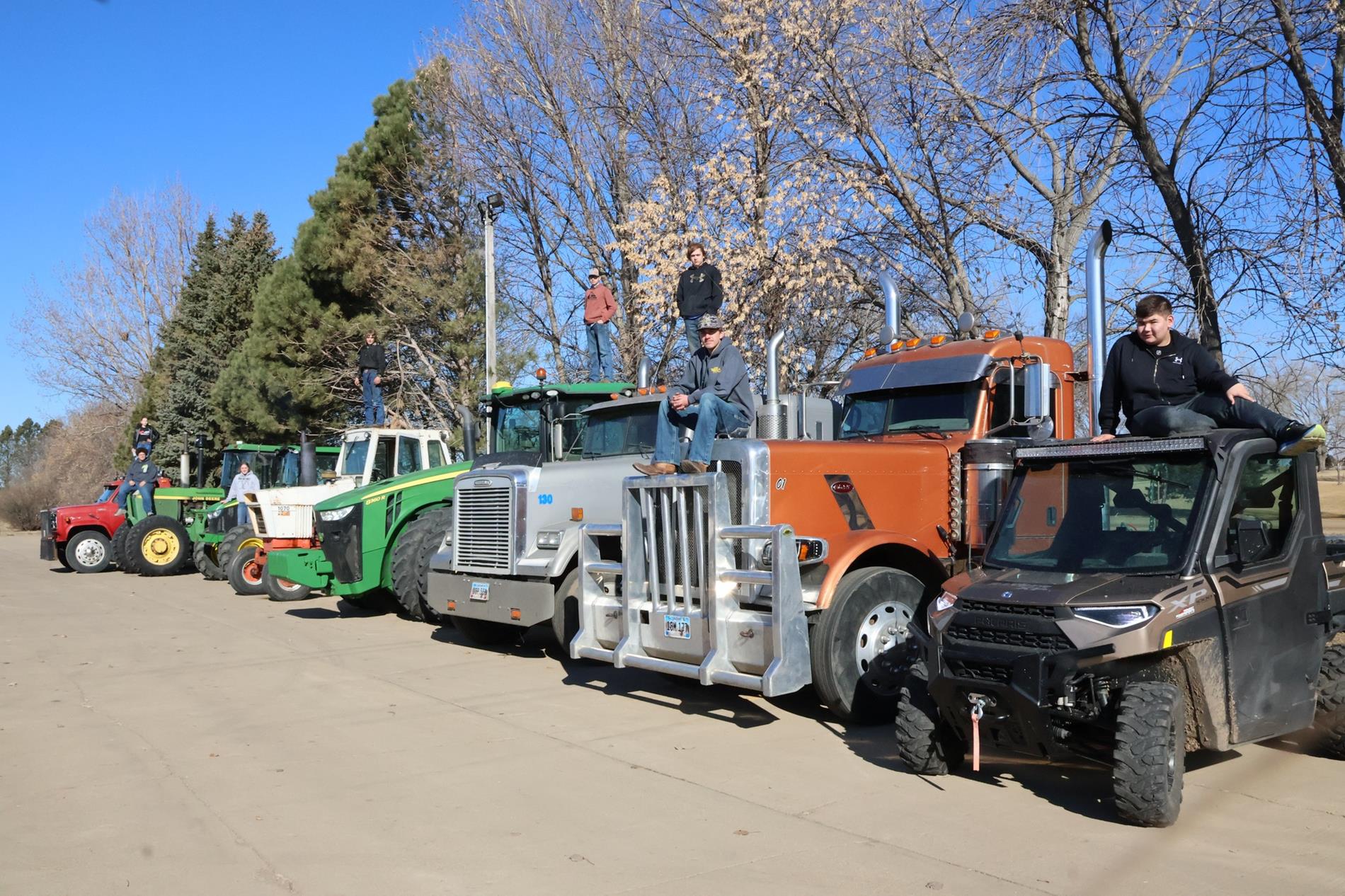 Vehicles driven to school