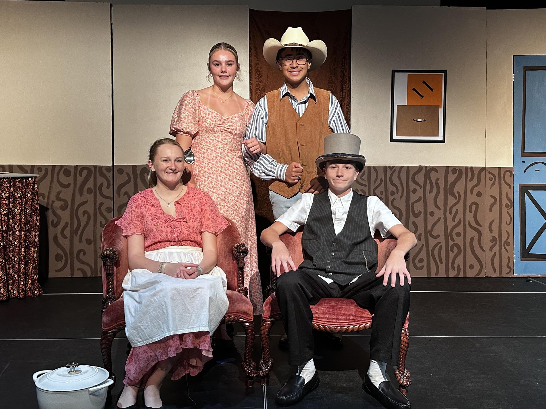 theater students posing for photo