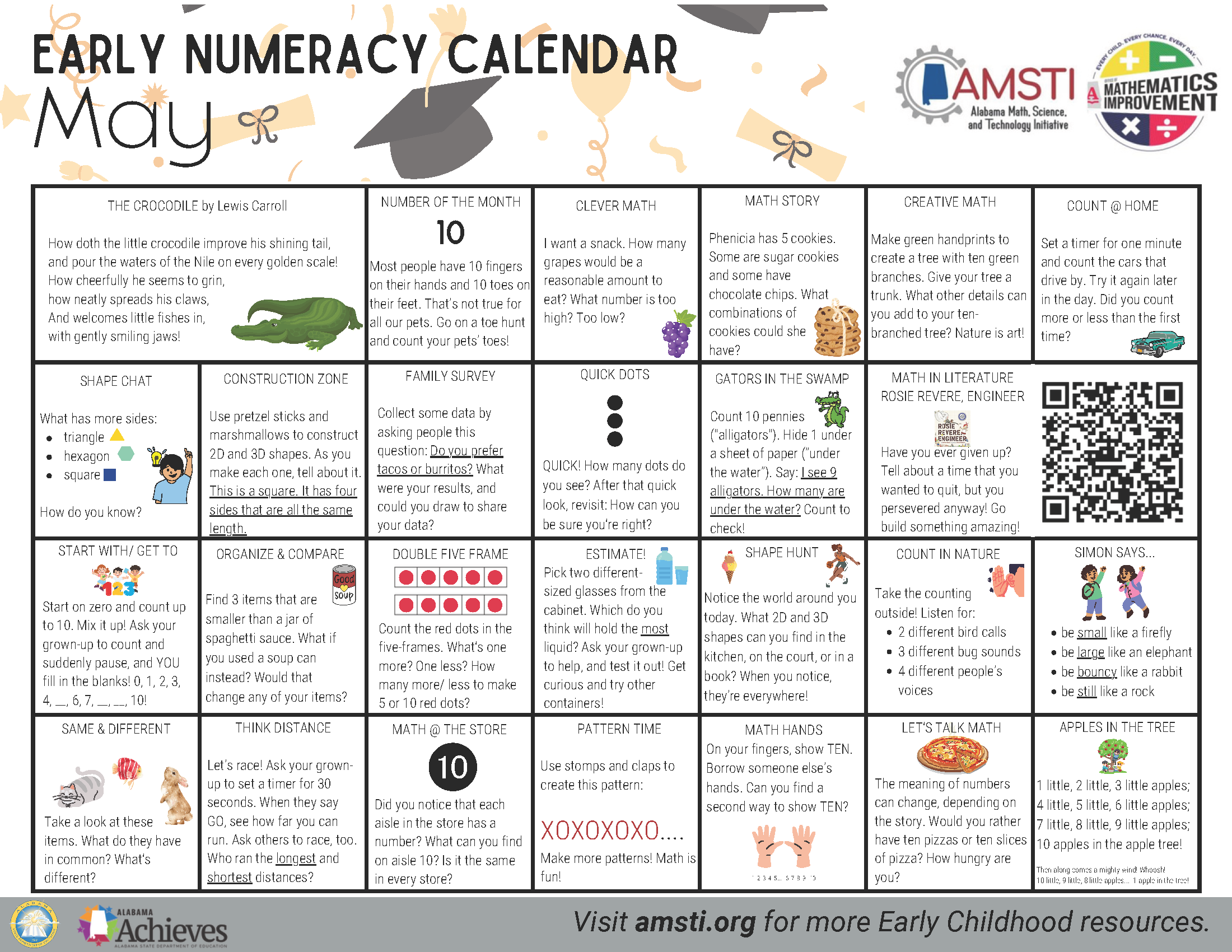 May Numeracy Calendar