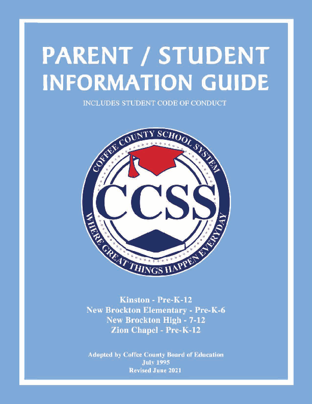 Coffee County Parent Student Information Guide Cover