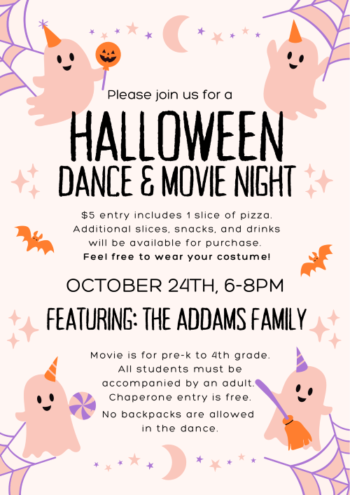 VHSA Halloween Dance and Movie 10-24-25