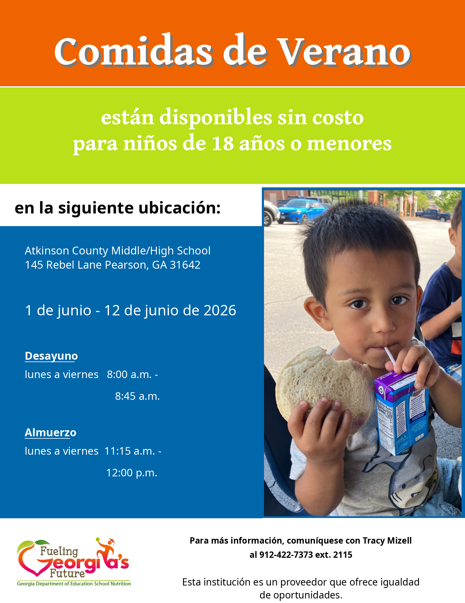 Summer Meals Spanish