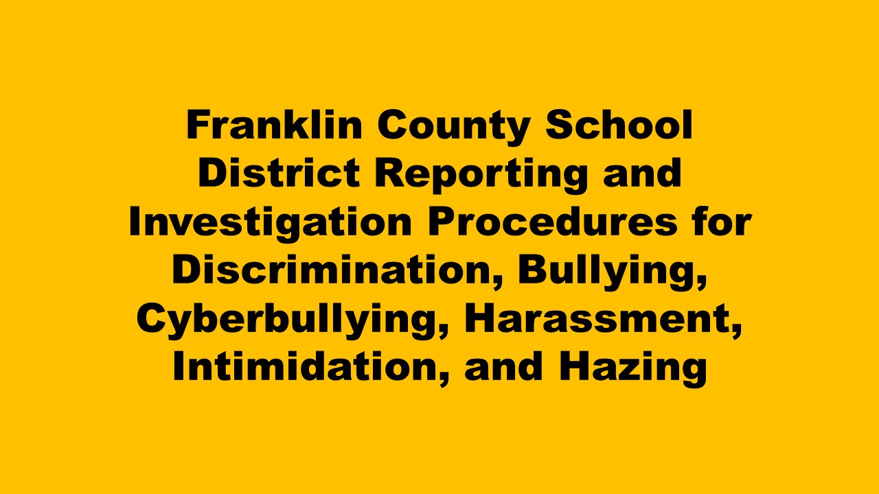 info on reporting and investigation procedures