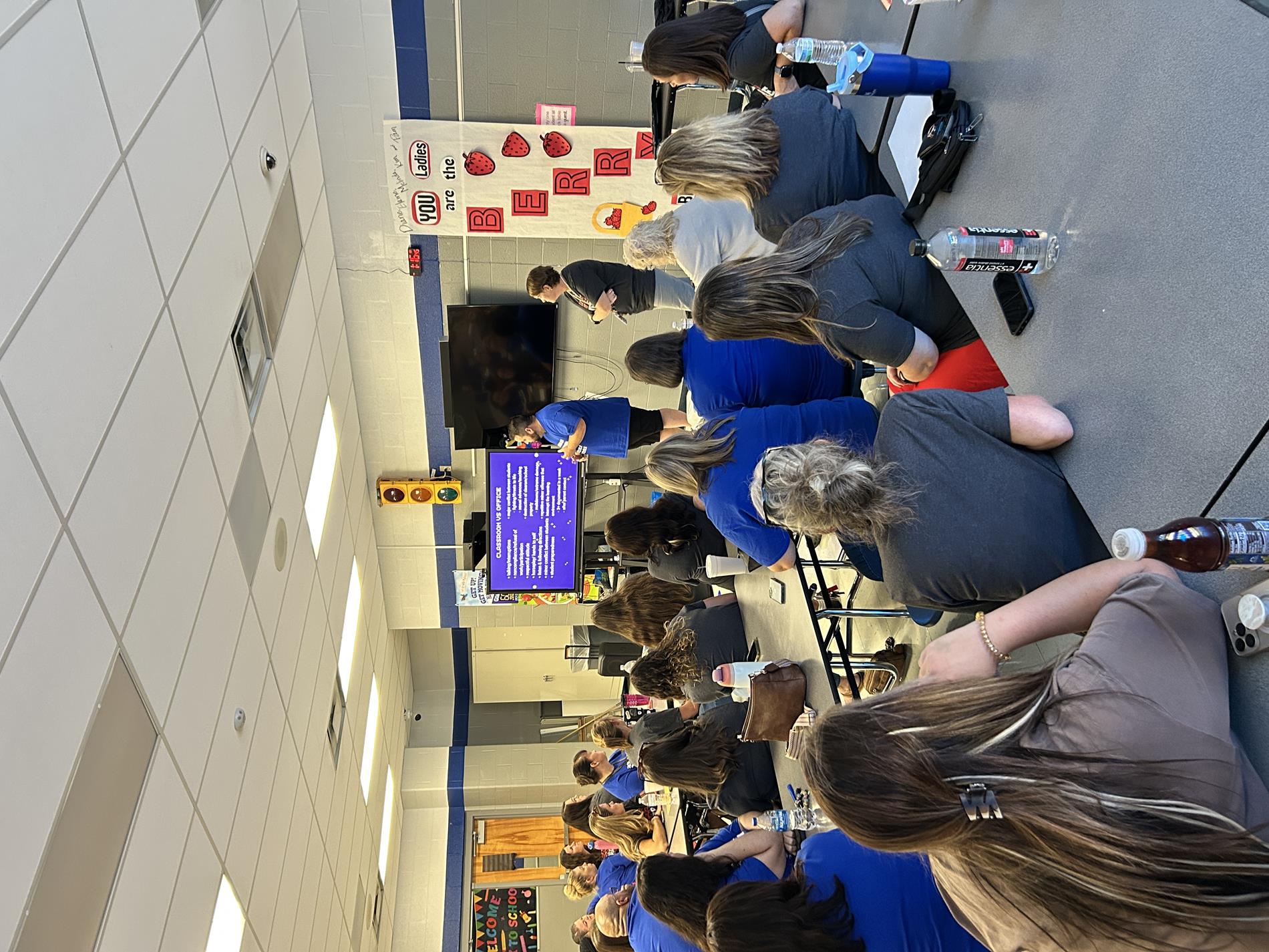 EHIS teachers having an inservice meeting