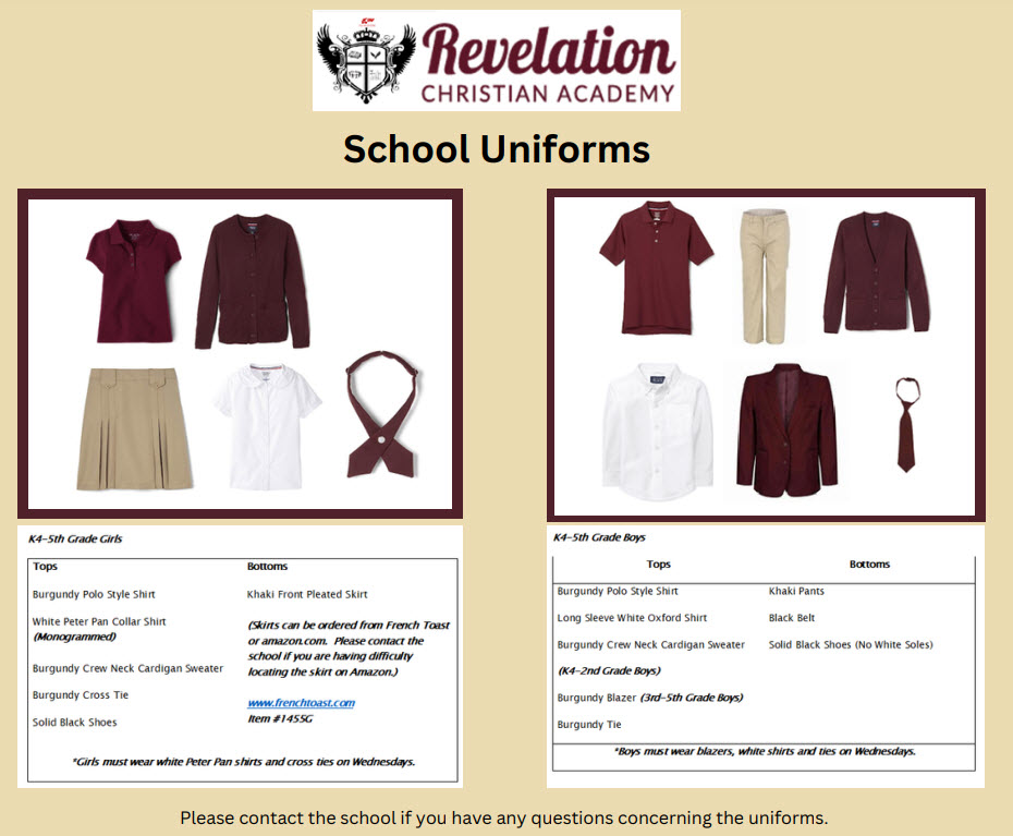 School Uniforms Information