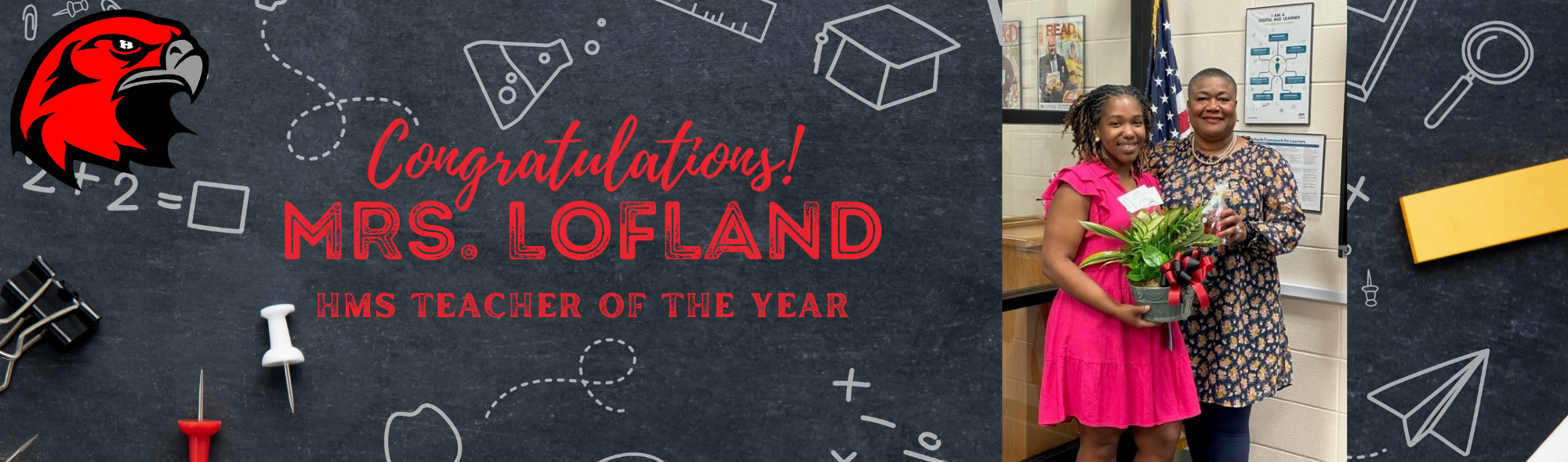 Congratulations Mrs. Lofland, HMS Teacher of the Year