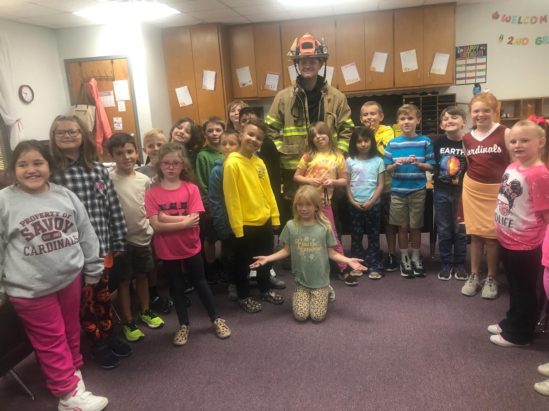 Elementary Fireman Visit