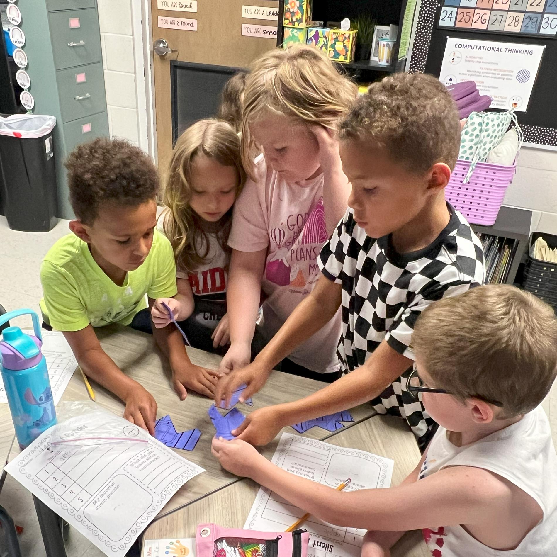Students working on a lesson