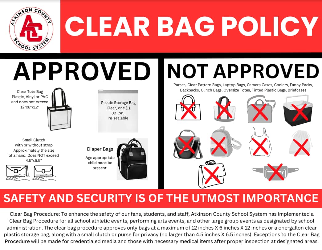 CLEAR BAG POLICY