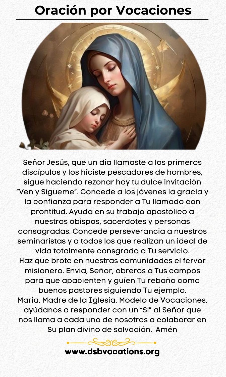 Vocations Prayer Card (Spanish)