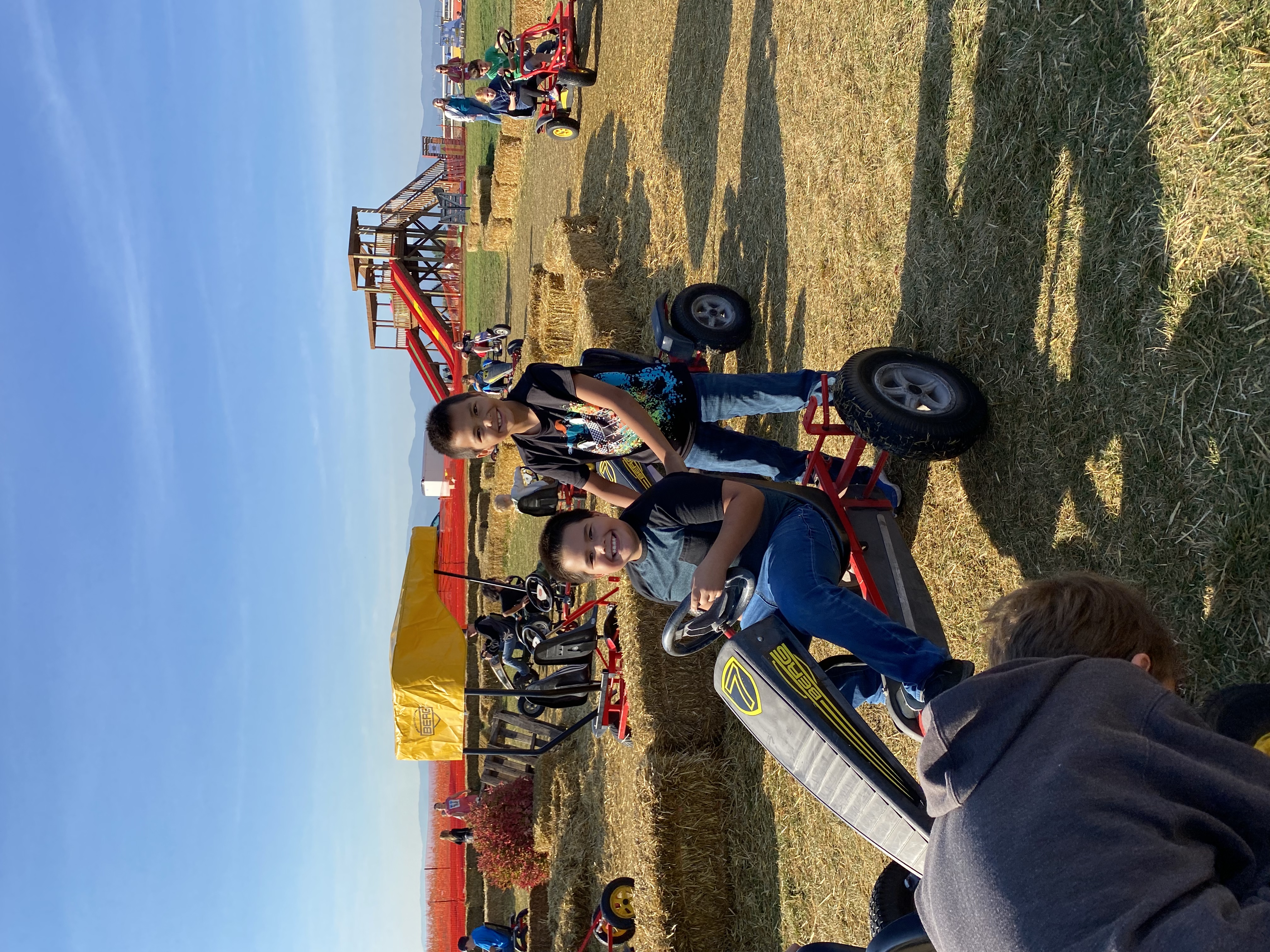 Students Playing at Pumpkin Patch
