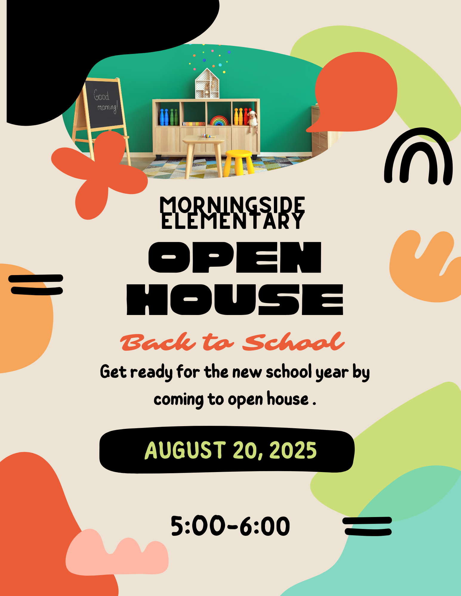 MSES Open House August 20, 2025 from 5:00-6:00pm