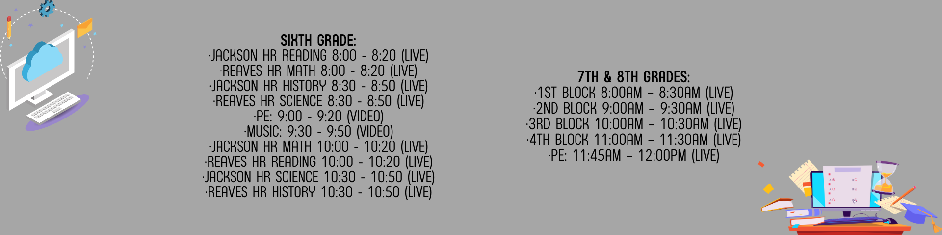 Virtual Day Schedule BANKS