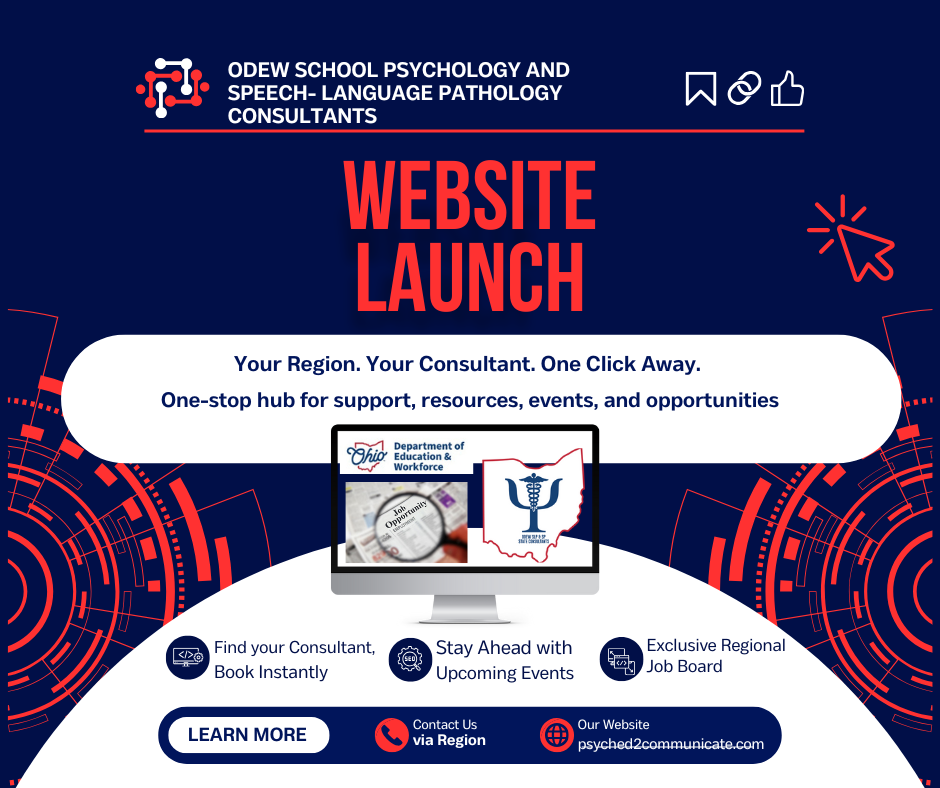 ODEW SCHOOL PSYCHOLOGY AND SPEECH- LANGUAGE PATHOLOGY CONSULTANTS Website Launch 