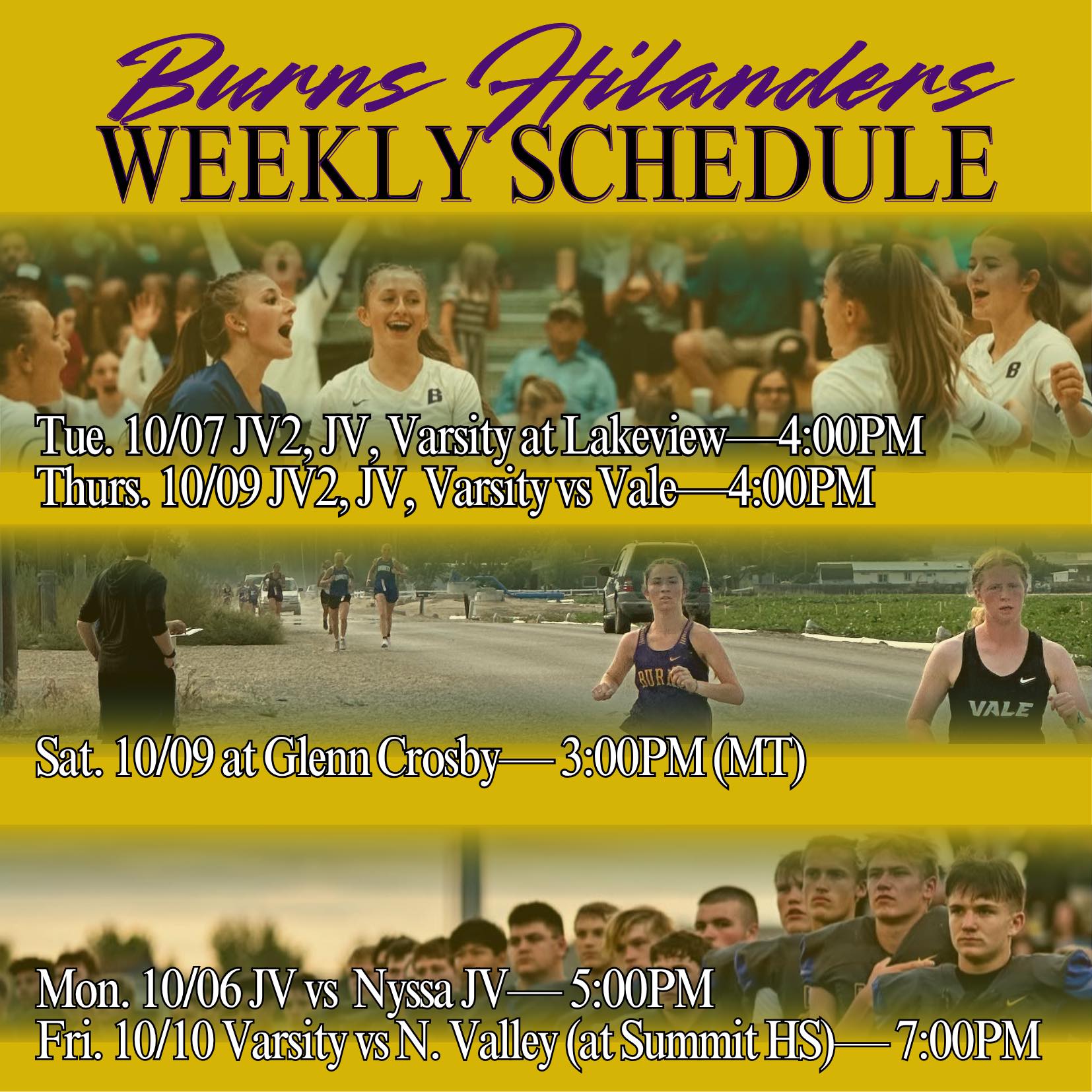 weekly schedule