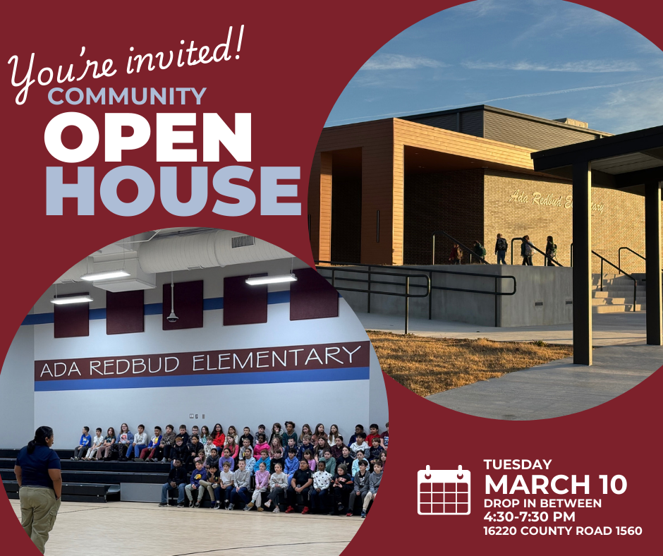 Come and Go open house Tuesday, March 10 4:30-7:30 p.m. at Redbud Elementary School