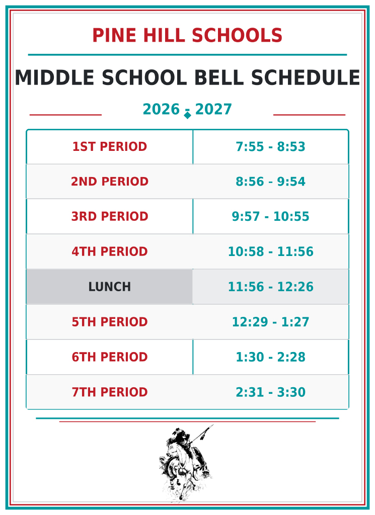 Middle School Bell Schedule