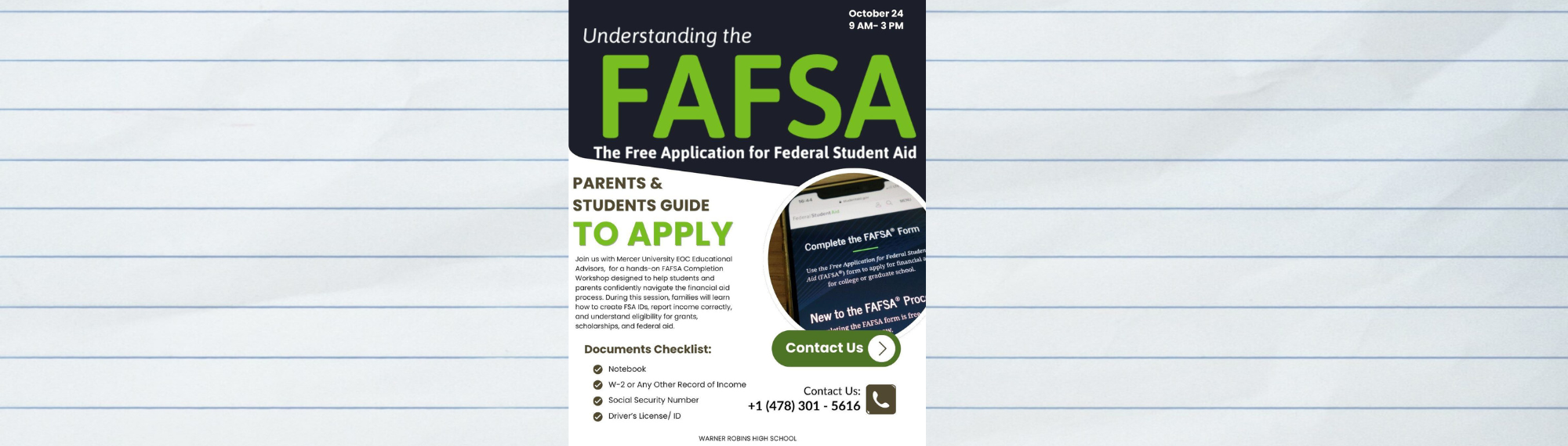 FAFSA Workshop 10-24-25