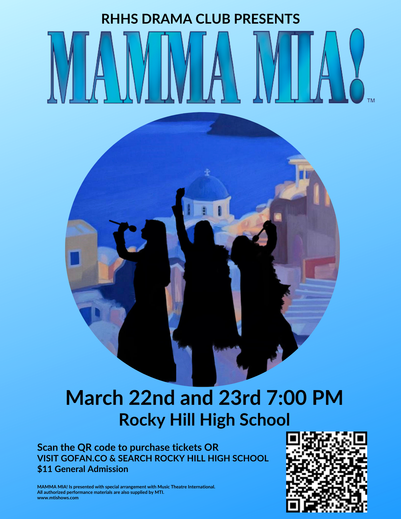 RHHS Mamma Mia Production Information