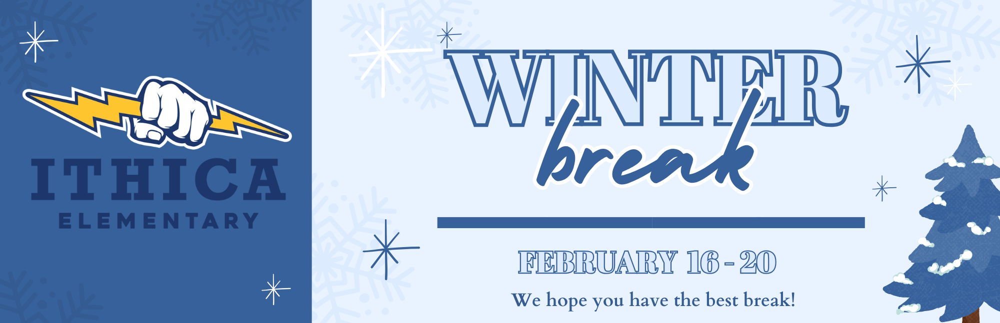 winter break banner