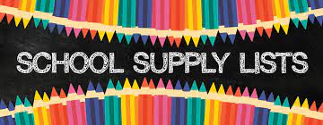 school supplies lists