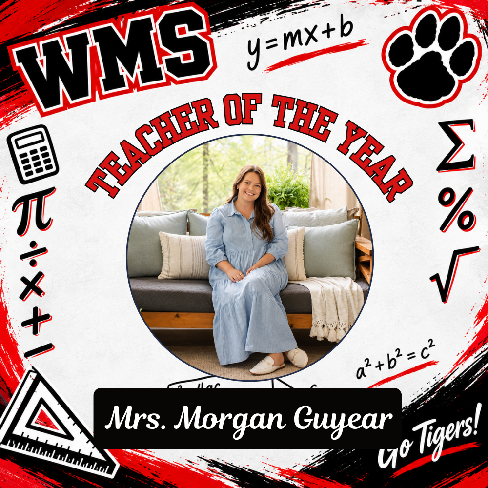 Teacher of the Year; Morgan Guyear, 7th grade Math