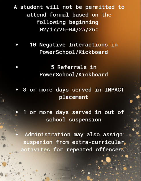 8th Grade Formal Attendance Requirements