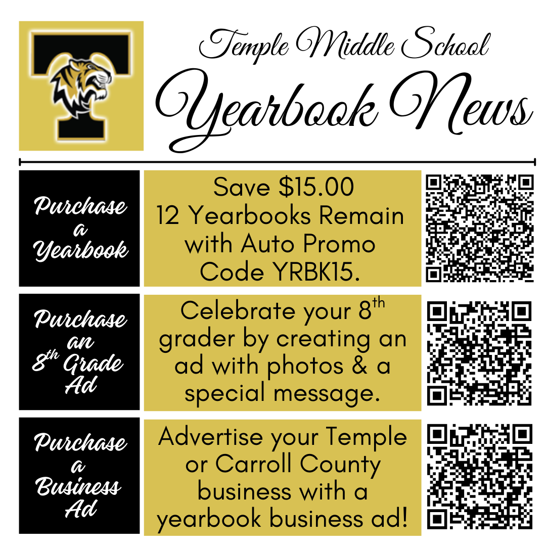 Purchas a Yearbook, 8th Grade Ad, or Business Ad Purchas a Yearbook, 8th Grade Ad, or Business Ad