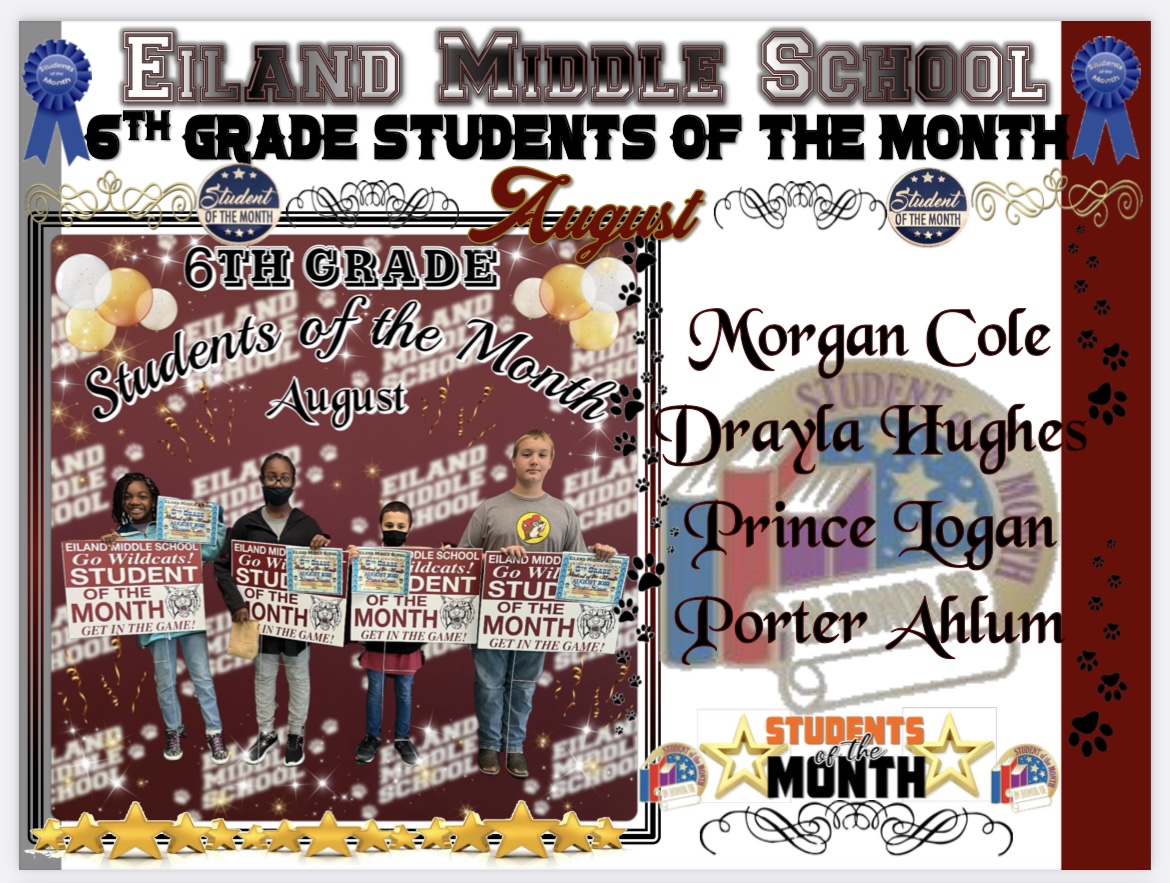Student of the Month 6th 