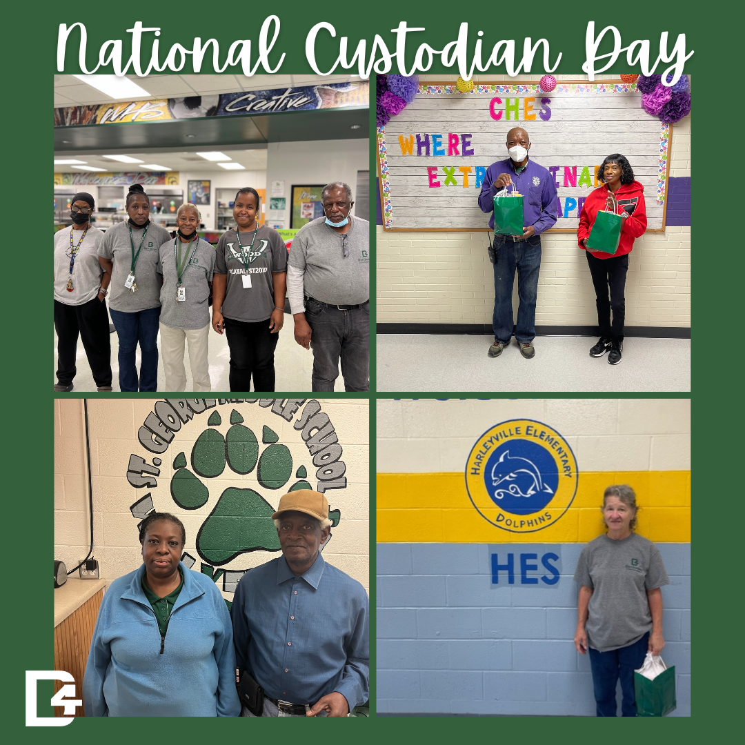 photo collage of custodians