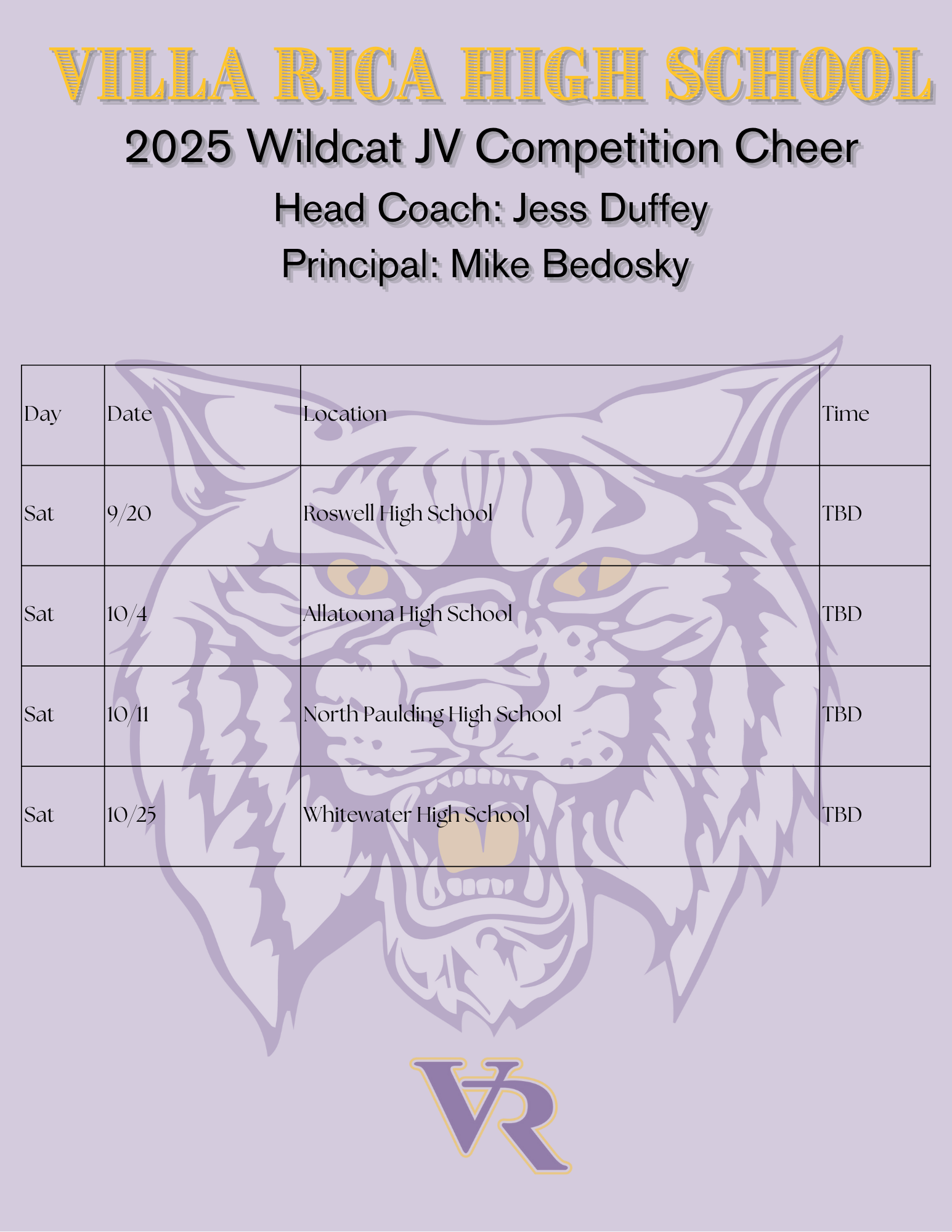 schedule