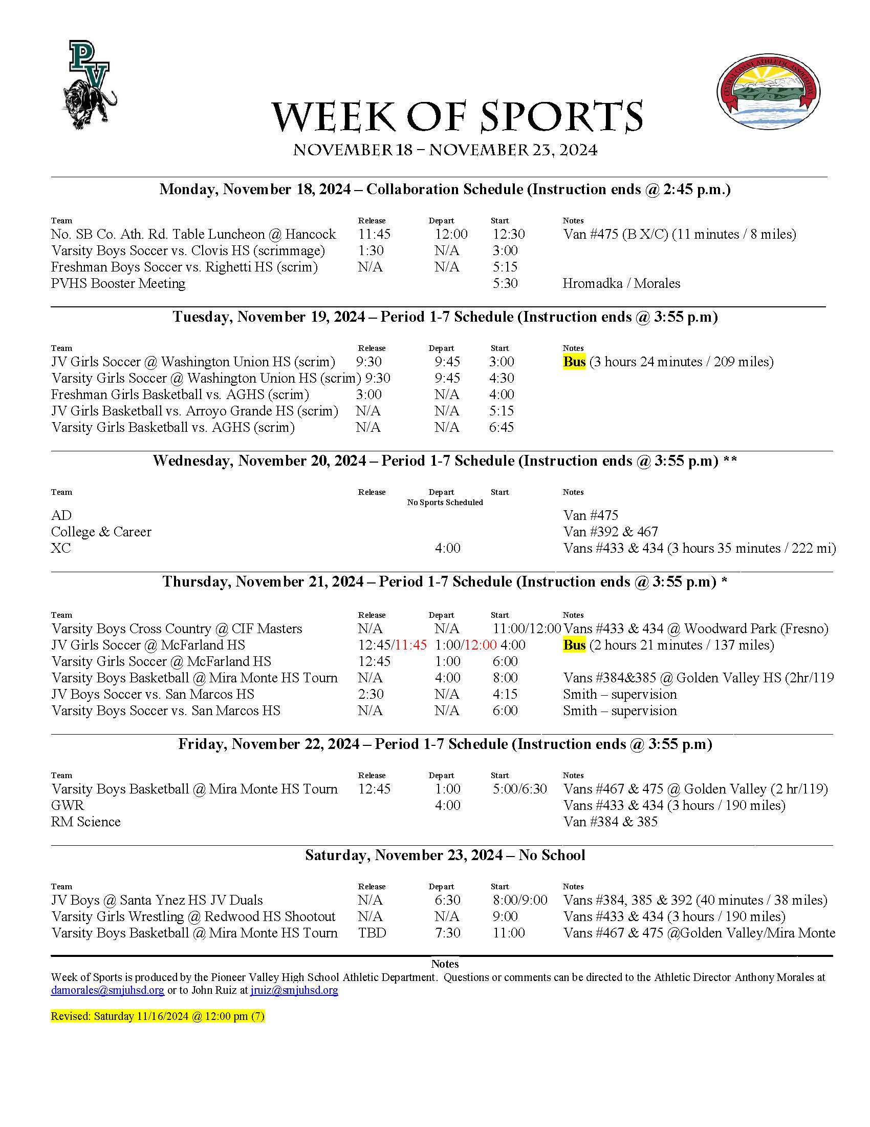 Week of Sports