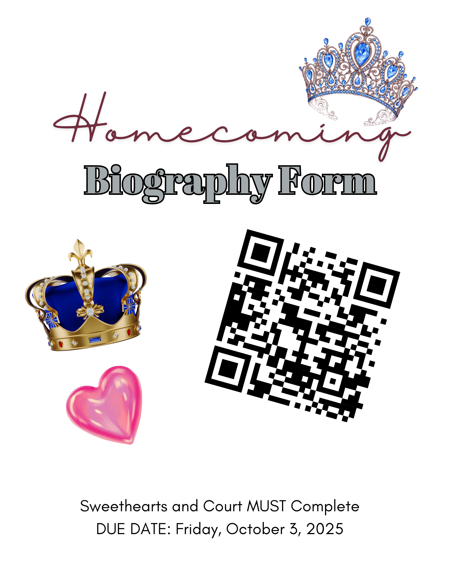 Biography Form Due Oct 3