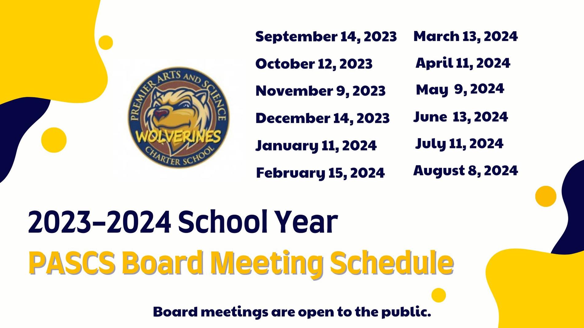 2023-24 Board Meetings
