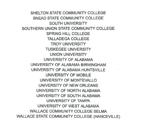 2022 Colleges Participating 2