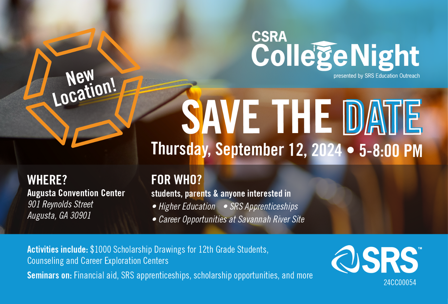 CSRA College Night - Thursday, September 12, 2024 - 5-800 PM 