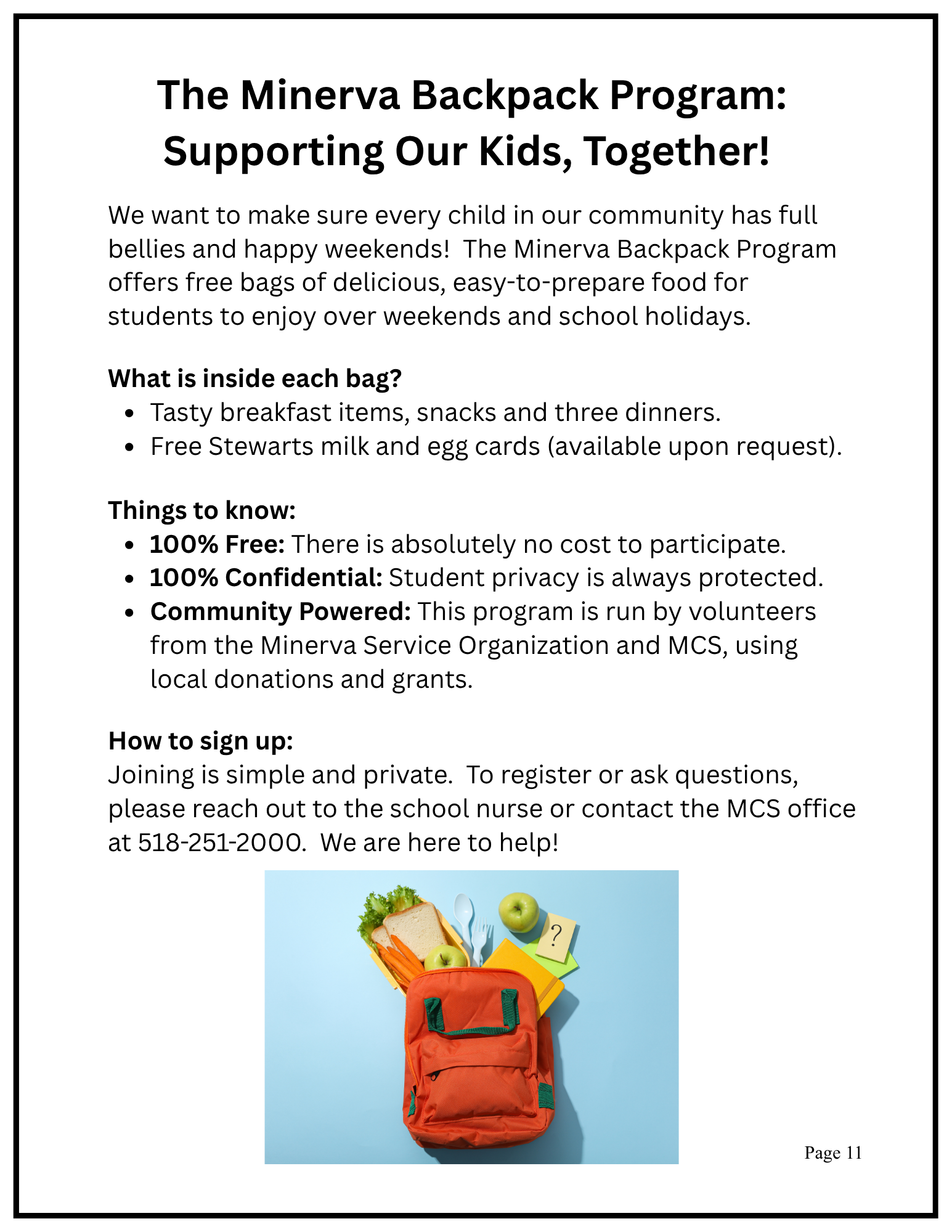 Summer Meals infomation flyer Summer Meals infomation flyer