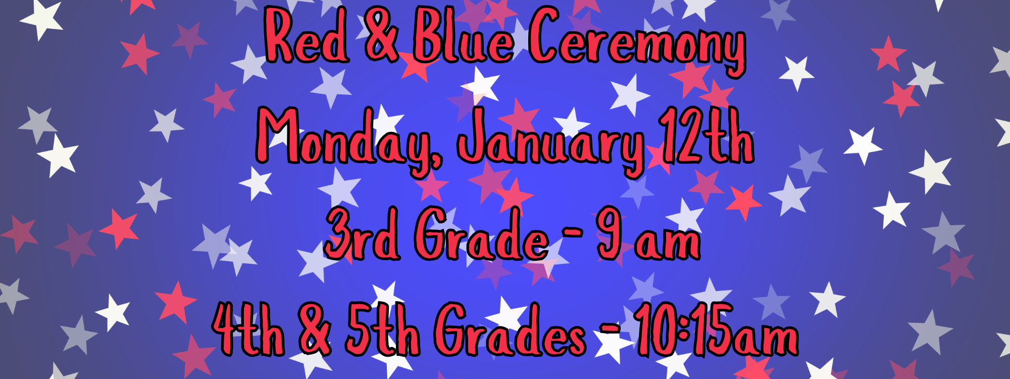 Red and Blue Ceremony stars