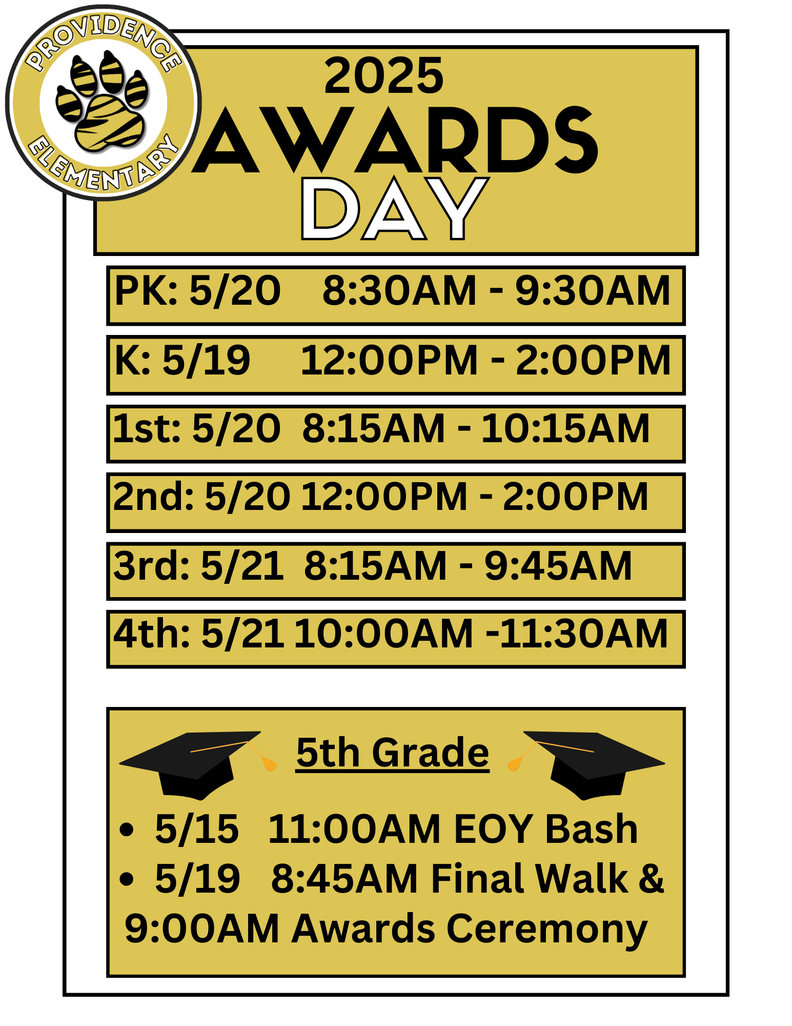 2025 Awards Day Flyer