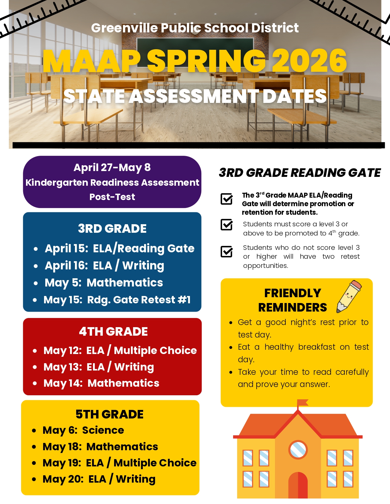 GPSD MAAP Spring State Assessment Dates P1
