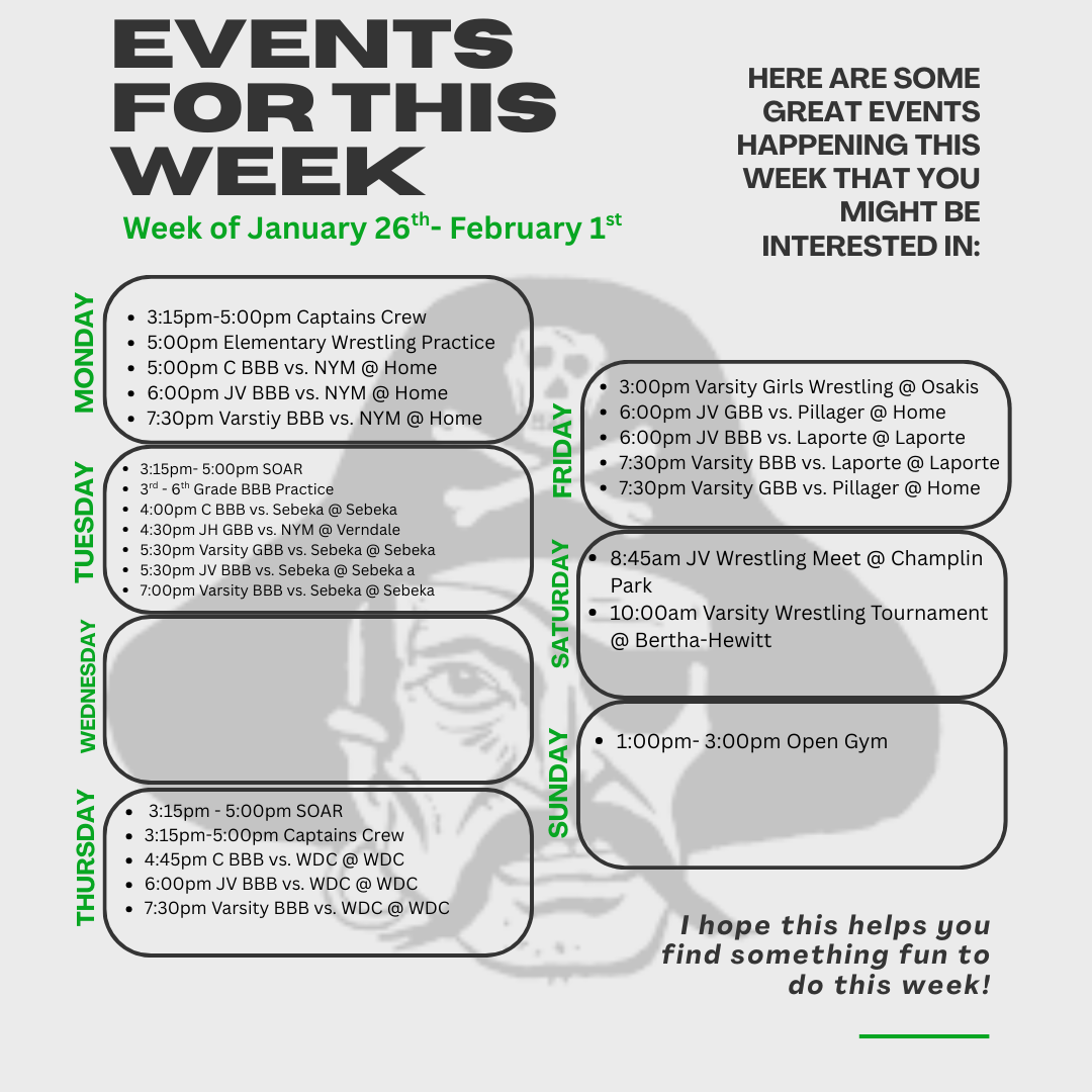 events happening this week 