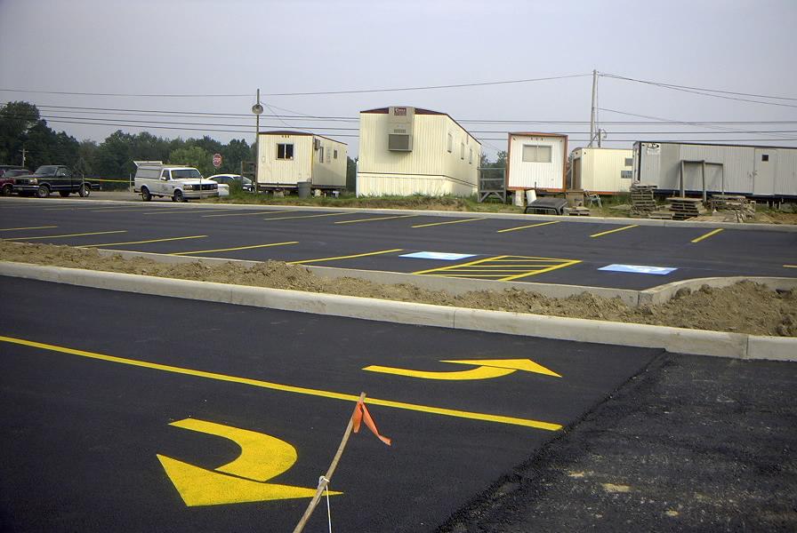 north parking area and bus lanes