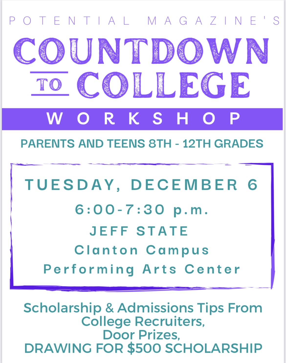 Countdown to College Workshop