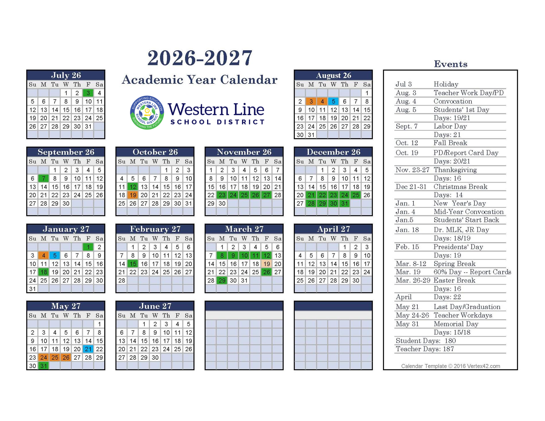 25-26 WLSD Calendar
